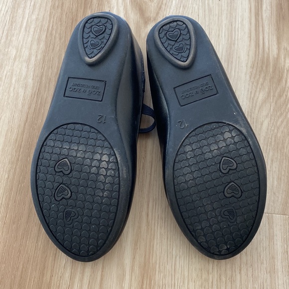 Little girl black ballet flats size 12 - Picture 2 of 2